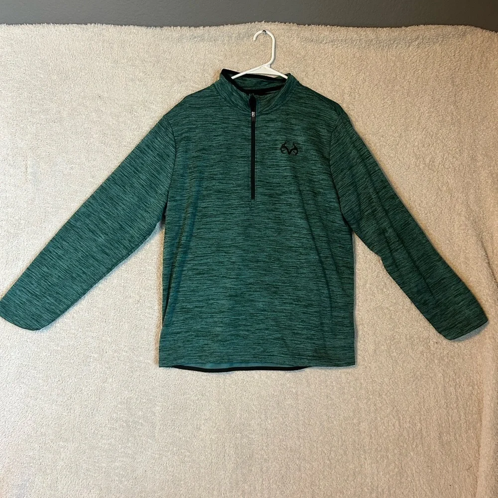 Real Tree Shirt Mens X-Large 1/4 Zip Pullover Long Sleeve Hunting
